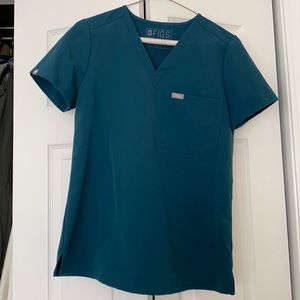 Caribbean blue XS petite Catarina scrub top